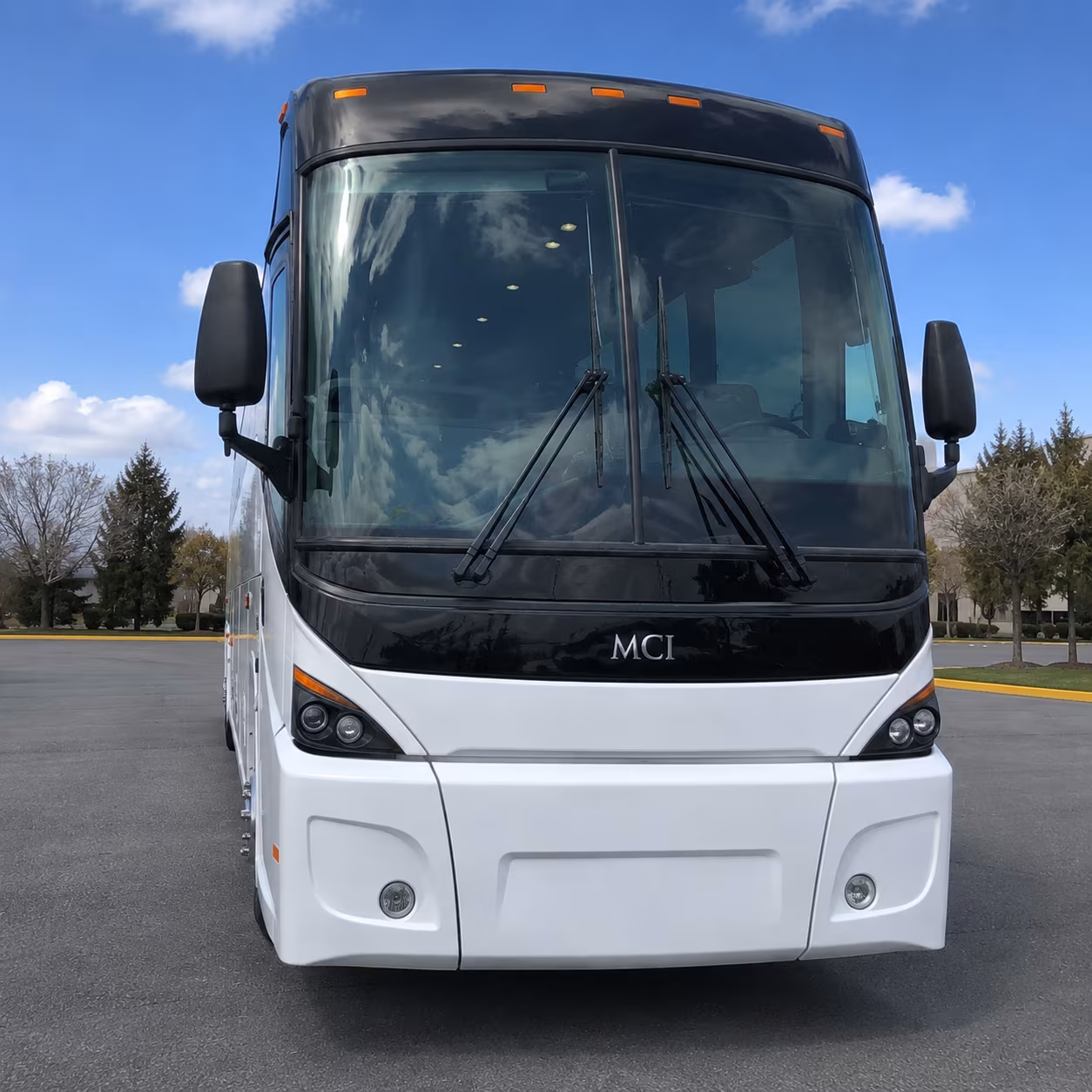 west des moines charter bus rental exterior