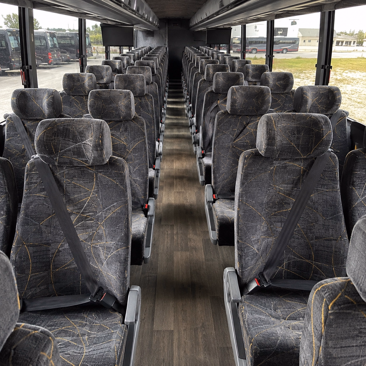 west des moines charter bus rental interior