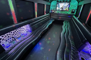 West Des Moines Limo Bus Interior